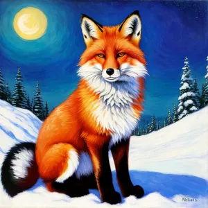 Adorable Red Fox with Fluffy Fur and Cute Whiskers