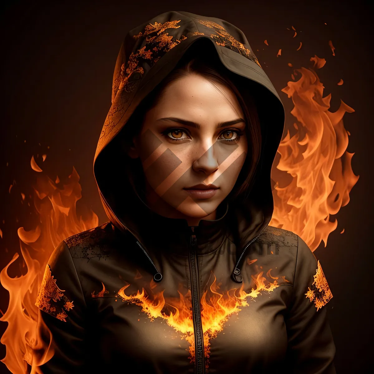 Picture of Enchanting Brunette Sorcerer: Elegant, Sensual, and Attractive Fashion Model