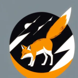 Round Black Button with Yellow Symbol Icon Flag Design