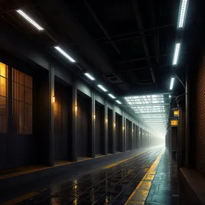 Urban Transit Hub: Modern Subway Terminal Interior