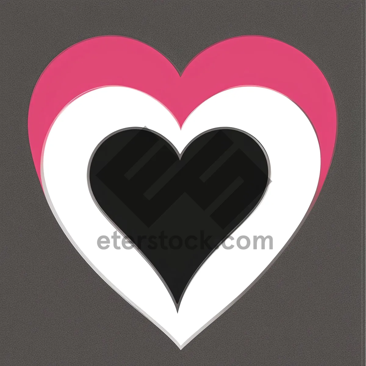 Picture of Romantic Love Symbol in Damask Art