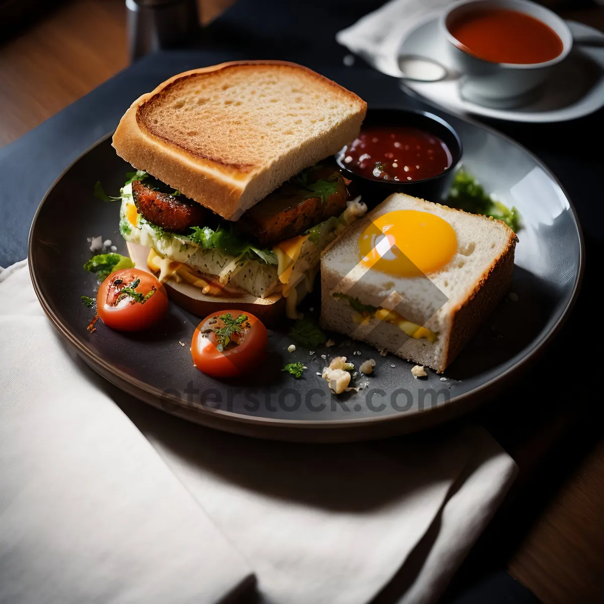 Picture of Fresh Gourmet Vegetable Salad with Grilled Cheese