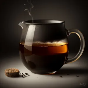 Revitalizing Morning Herbal Tea in Transparent Cup