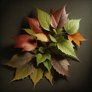 Vibrant Autumn Foliage: Maple Leaf in Yellow and Orange