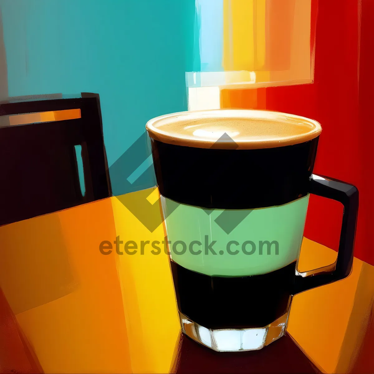 Picture of Hot Morning Brew in Black Coffee Mug