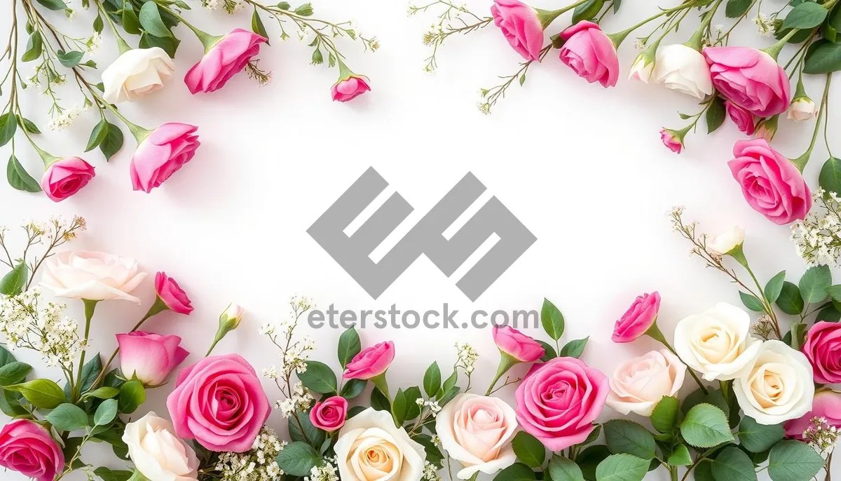 Picture of Pink Tulip Blossom Floral Wallpaper Design Element