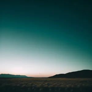 Golden Sunset over Mountainous Highland