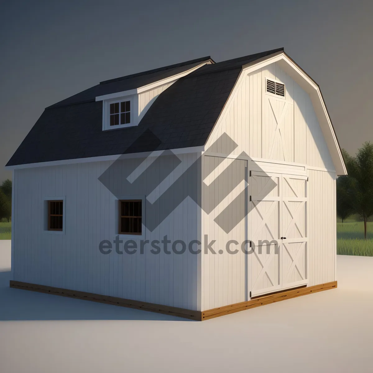 Picture of Residential Roof and Garage Building