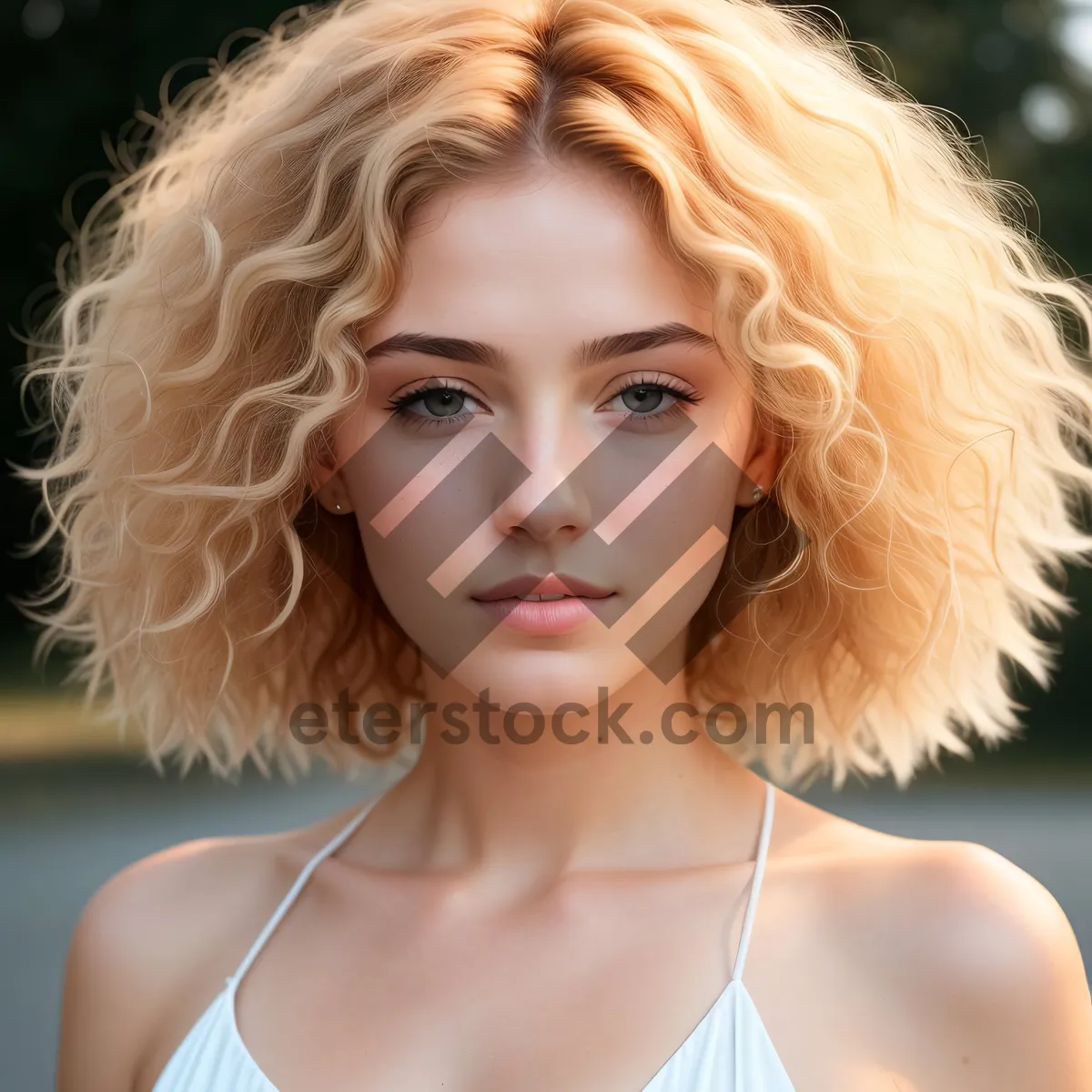 Picture of Blonde Curly Wig: Stylish and Sensual Hairpiece