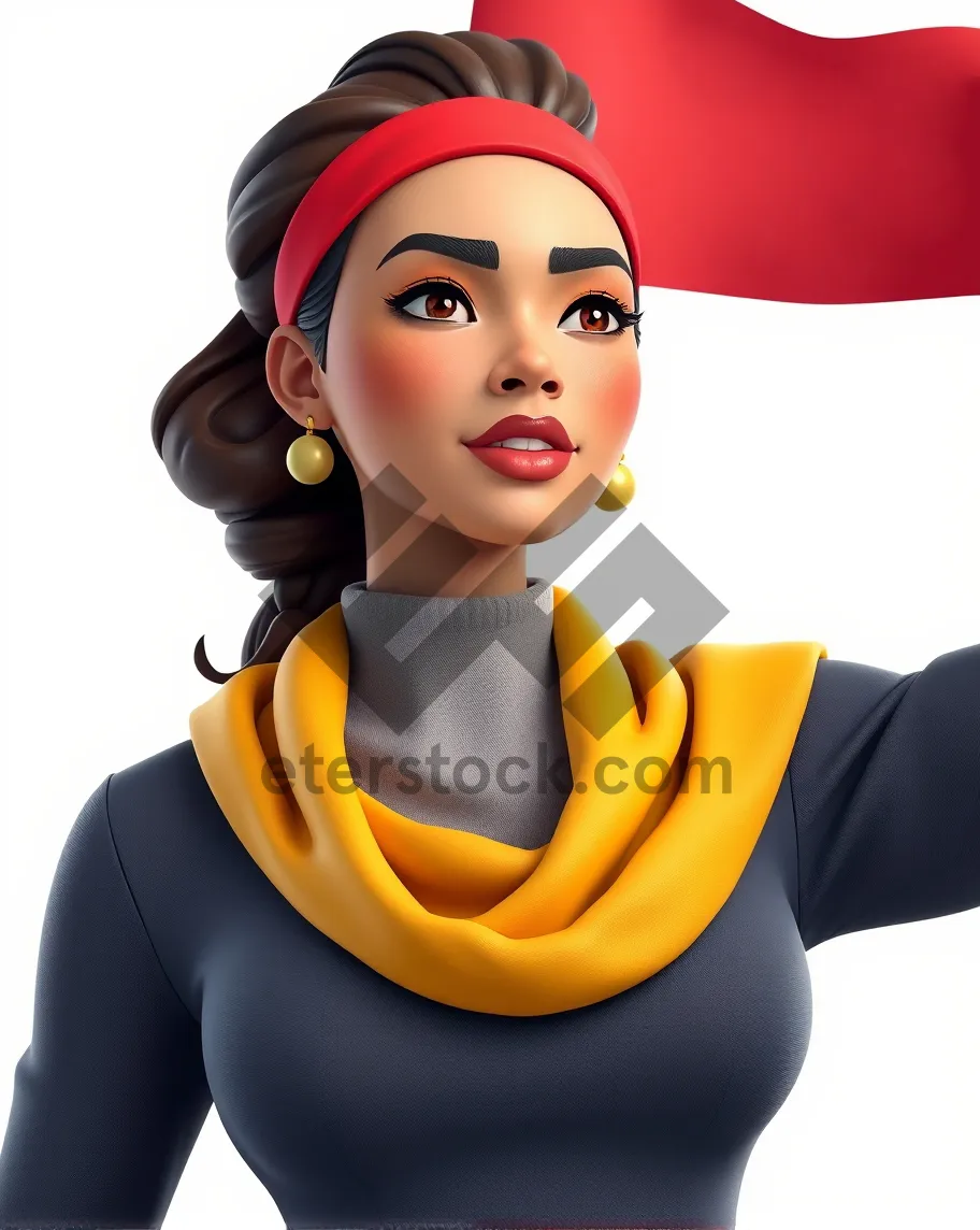 Picture of Cartoon cutout character standing with hands on hips.