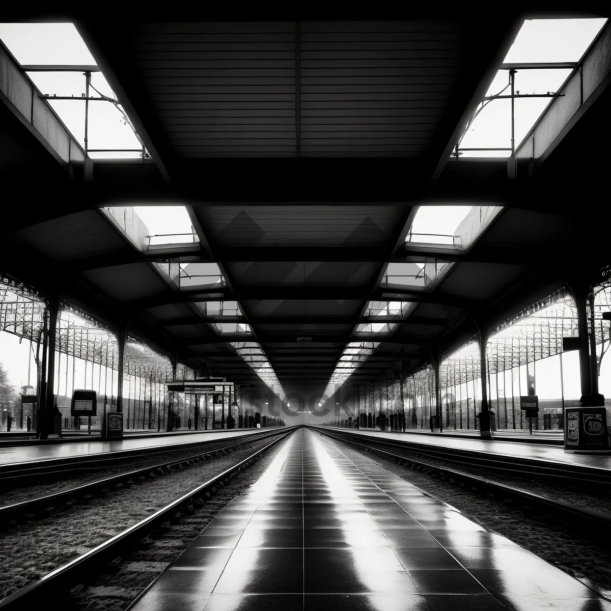 Picture of Urban Transit Hub: Modern Subway Terminal and Transportation Facility