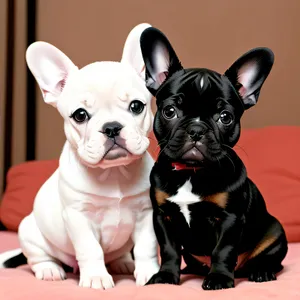 Darling black and white French Bulldog puppies