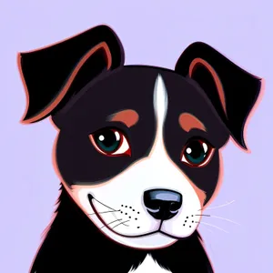 Cartoon Person with Mask and Covered Hair