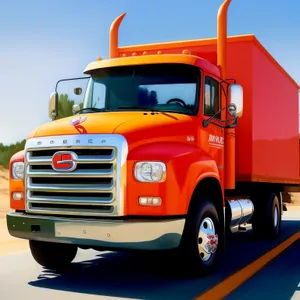 Fast Lane Logistics: Heavy Diesel Truck on Highway