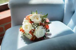 Romantic bridal bouquet of roses for wedding celebration