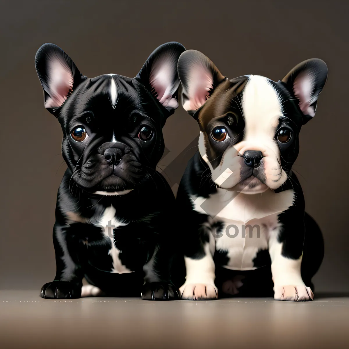 Picture of An irresistibly adorable Bulldog puppy showcasing delightful wrinkles