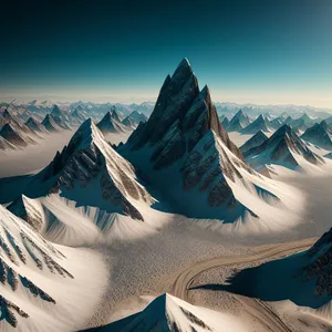 Arctic Flag Fluttering Against Snow-Covered Mountain Landscape