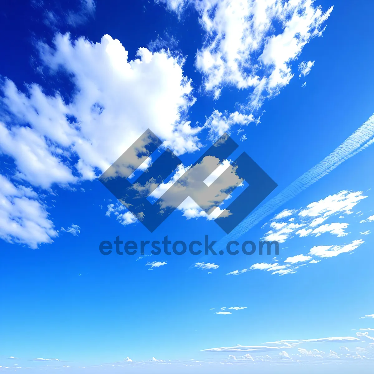 Picture of Summer Sky with Fluffy Clouds