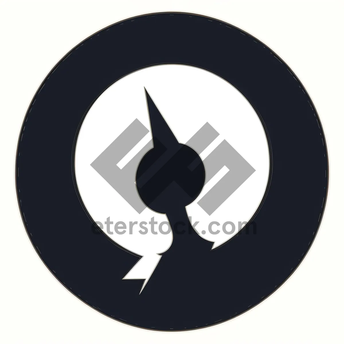 Picture of Black Round Button Icon Set - Graphic Circle Design