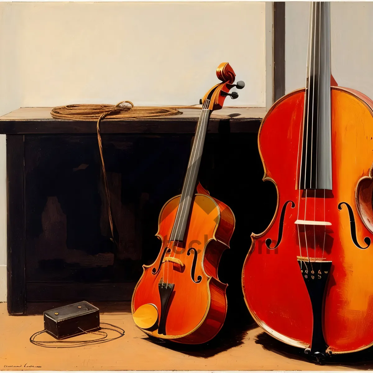 Picture of Stringed Instrument Music: Cello, Guitar, Violin, Bass