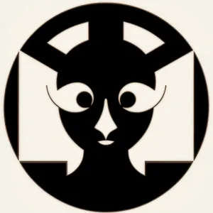 Poison Pirate: Black Cartoon Symbol Icon