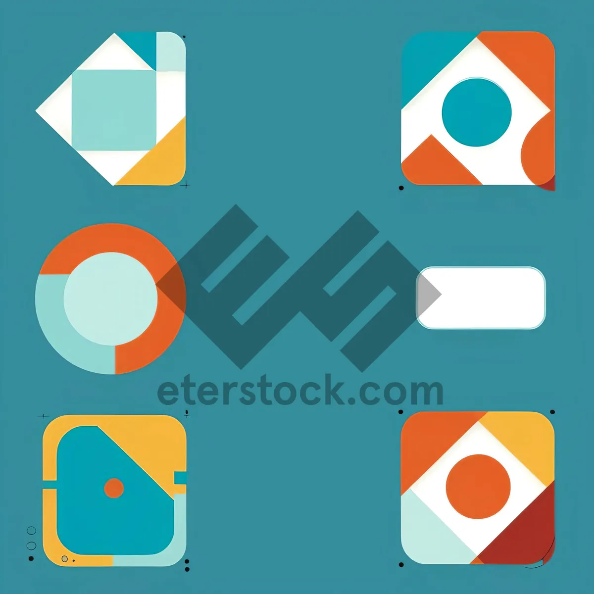 Picture of Graphic design icon set for web buttons