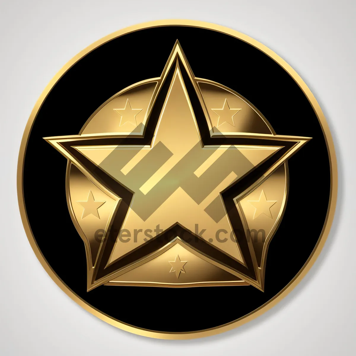 Picture of Shiny Gold Round Button Icon