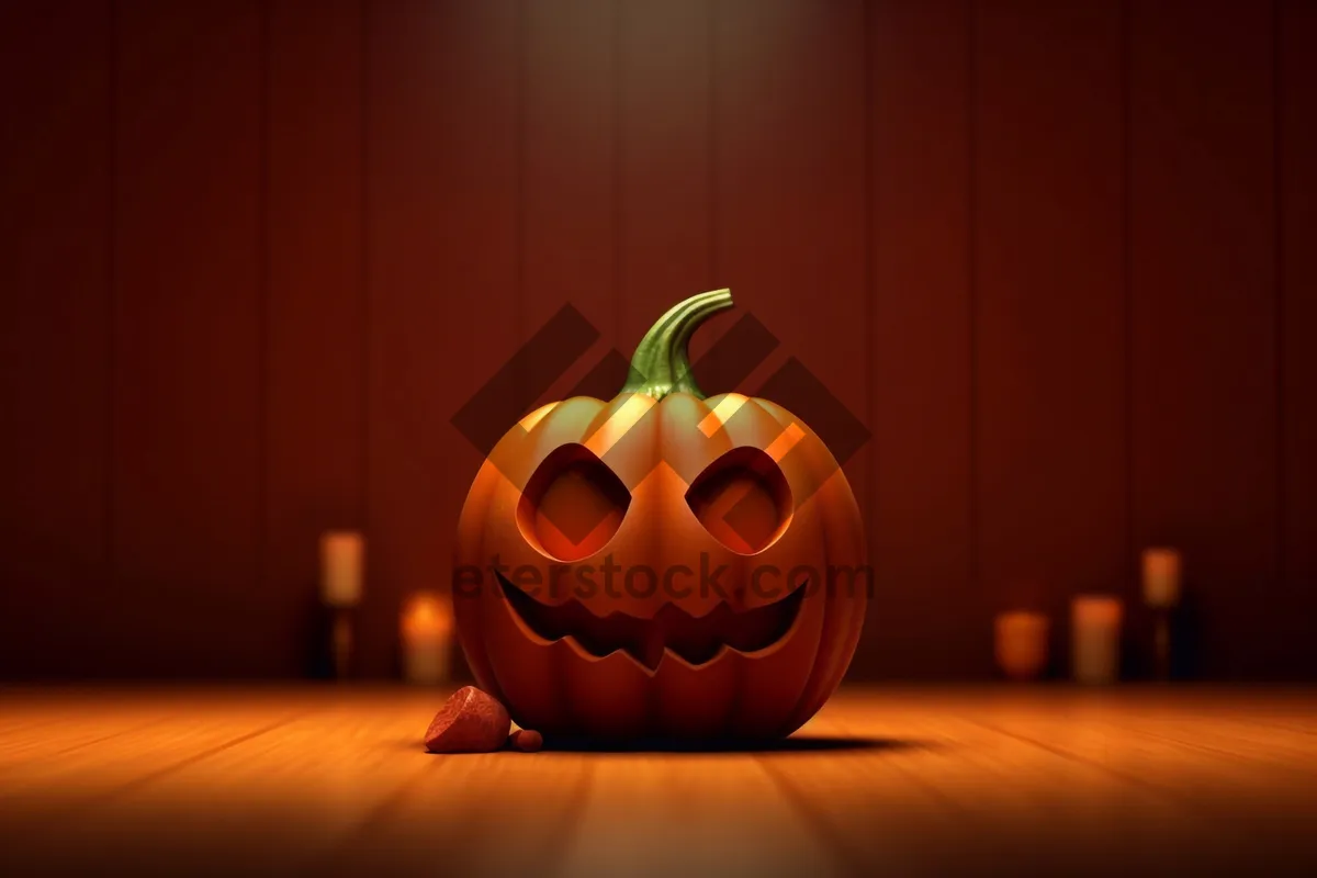 Picture of Spooky Jack-O'-Lantern Face for Halloween Decoration