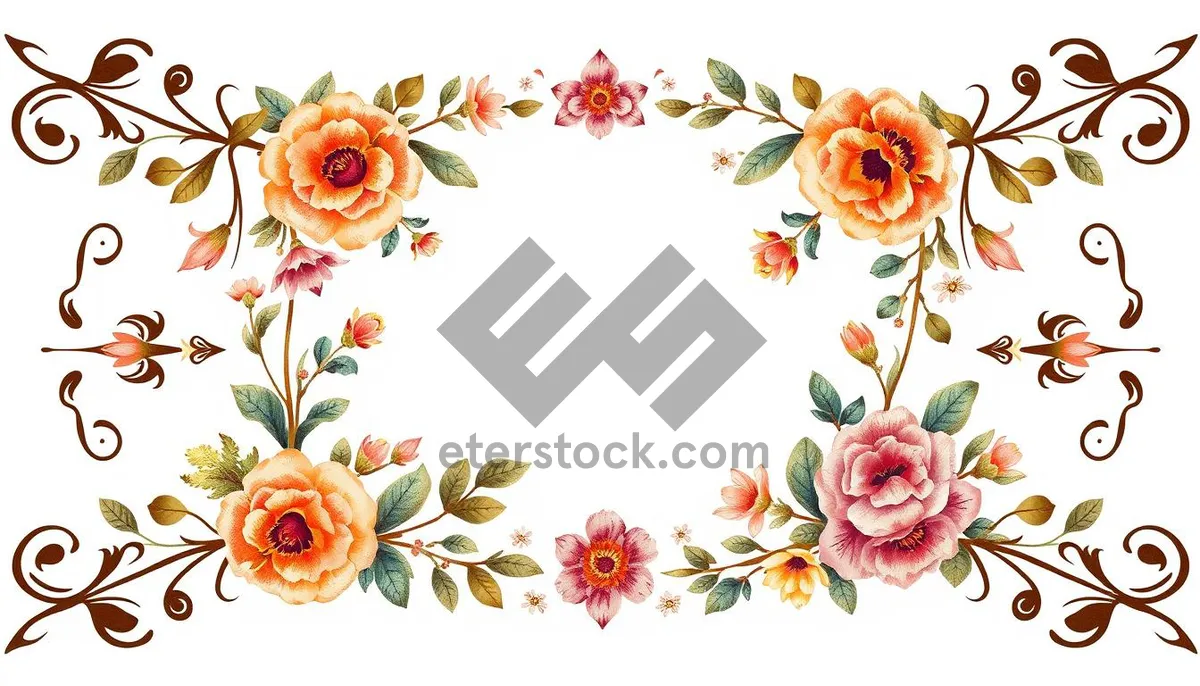 Picture of Floral Pattern Graphic Design Art