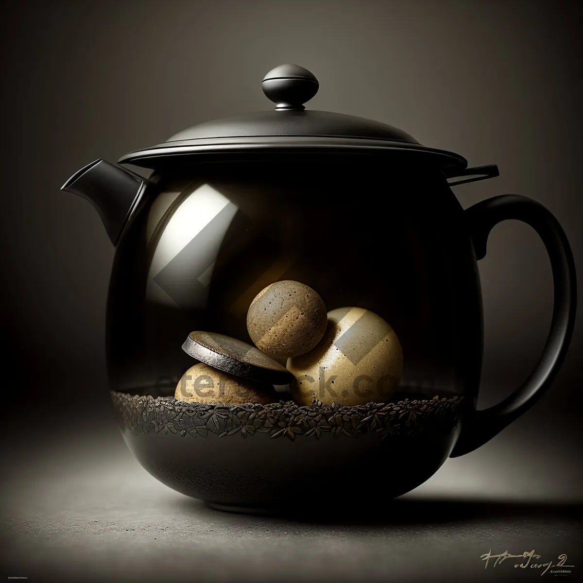 Picture of Ceramic Teapot with Cup for Hot Beverages