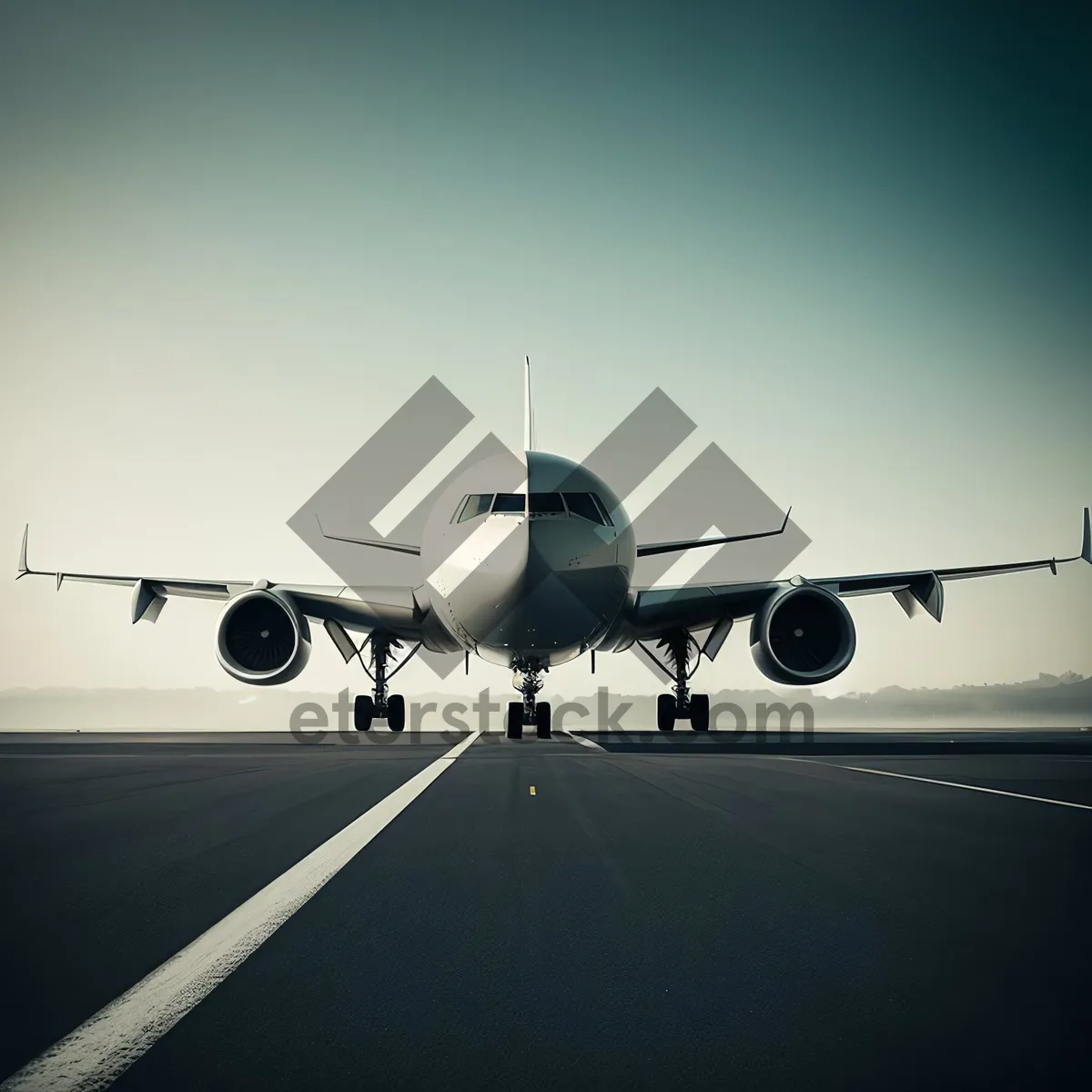 Picture of Sky-High Transport: Jet Airliner in Flight