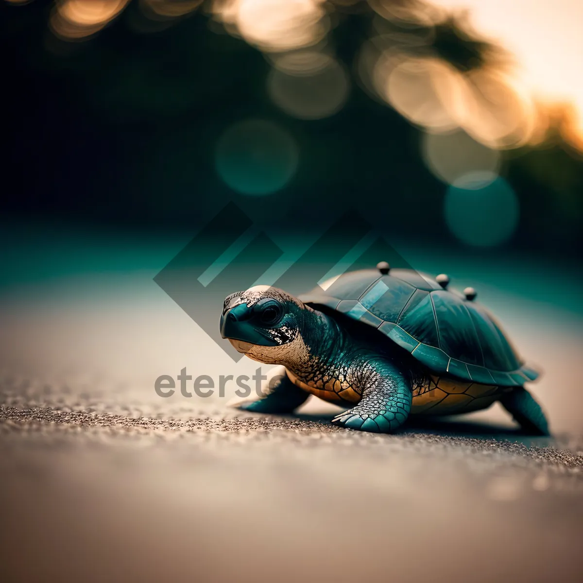 Picture of Slow and Serene Loggerhead Sea Turtle