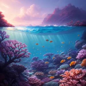 Vibrant Life Beneath the Sunlit Coral Reef