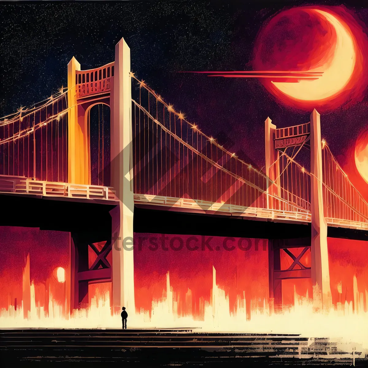 Picture of Golden Gate Bridge at Dusk - Iconic Bay Area Landmark