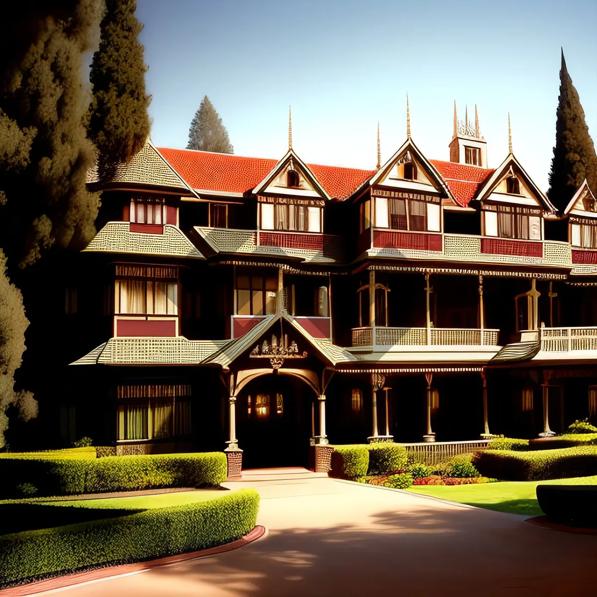 Picture of Historic Palace Overlooking Ancient City Skyline