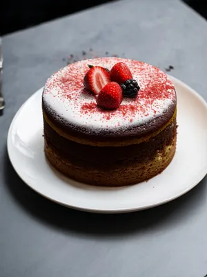 Gourmet Chocolate Berry Cake with Refreshing Raspberry Mint