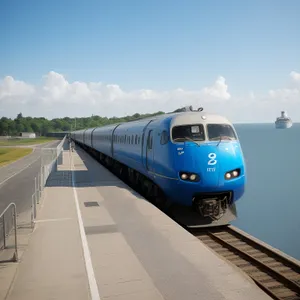 High-speed Train through Urban Landscape