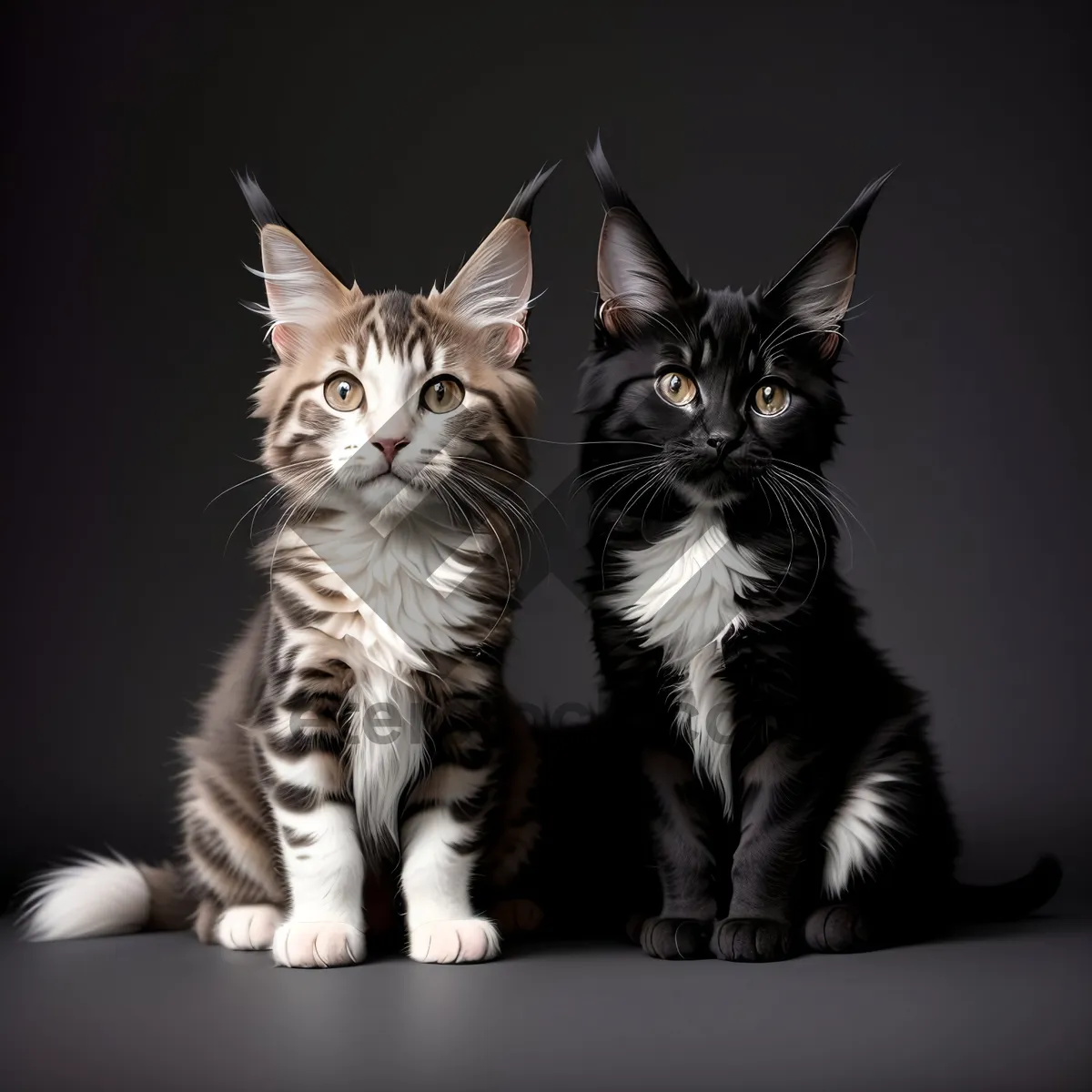 Picture of Fluffy Furball: Adorable Kitty with Curious Whiskers