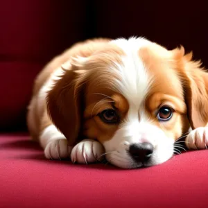 Adorable Toy Spaniel Puppy Poses for Portrait