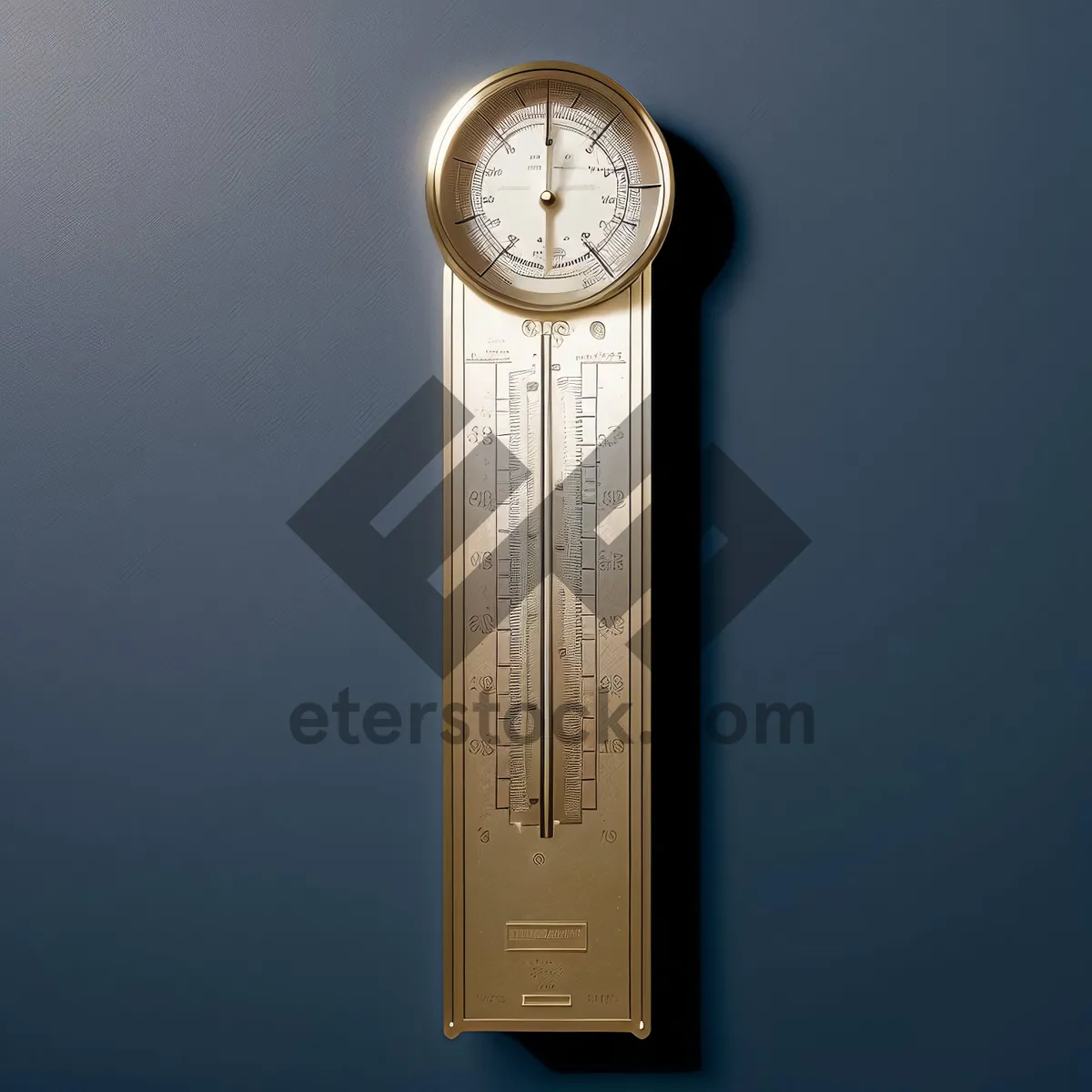 Picture of time-measuring instrument with hand pointer and scale