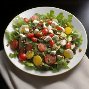 Fresh and Delicious Vegetarian Gourmet Salad Bowl