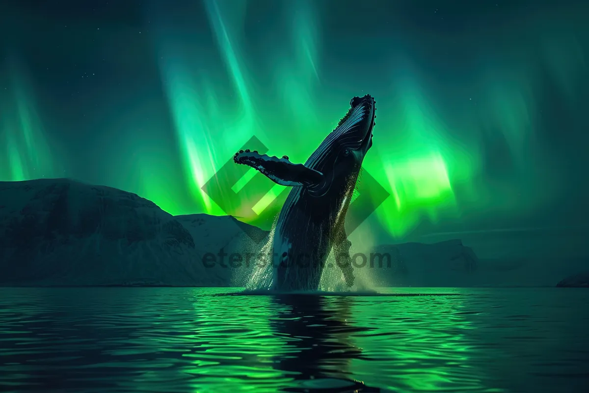 Picture of Nighttime Marine Landscape with Killer Whale