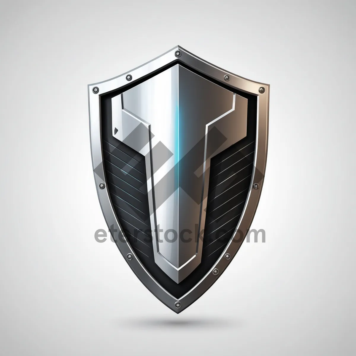 Picture of Shiny 3D metal icon design symbol.