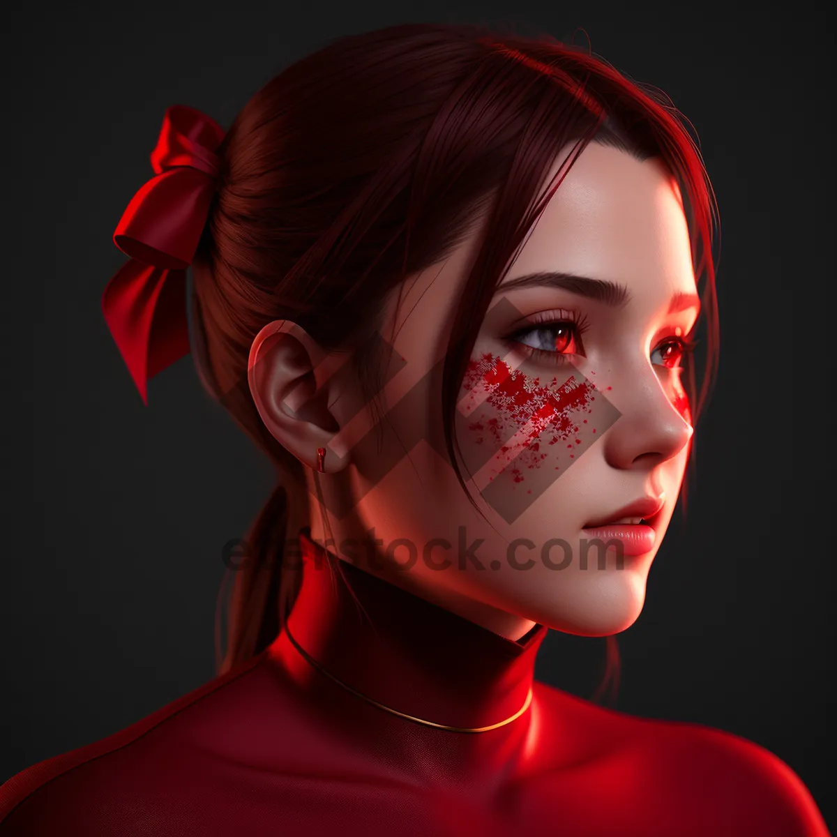 Picture of Seductive Sorcerer: Attractive Model with Mesmerizing Black Eyes