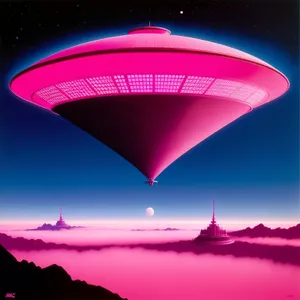 Fun-filled Hot Air Balloon Soaring Through Colorful Sky
