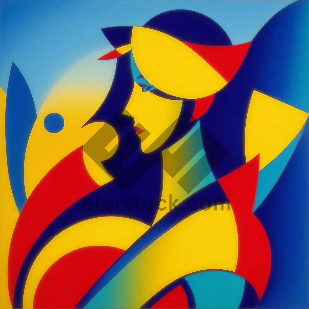 Picture of Blowing flag icon of a nation symbolizing country pride