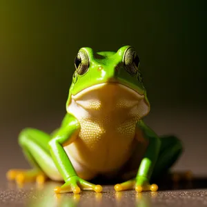 Bulging-Eyed Tree Frog Peeking Out