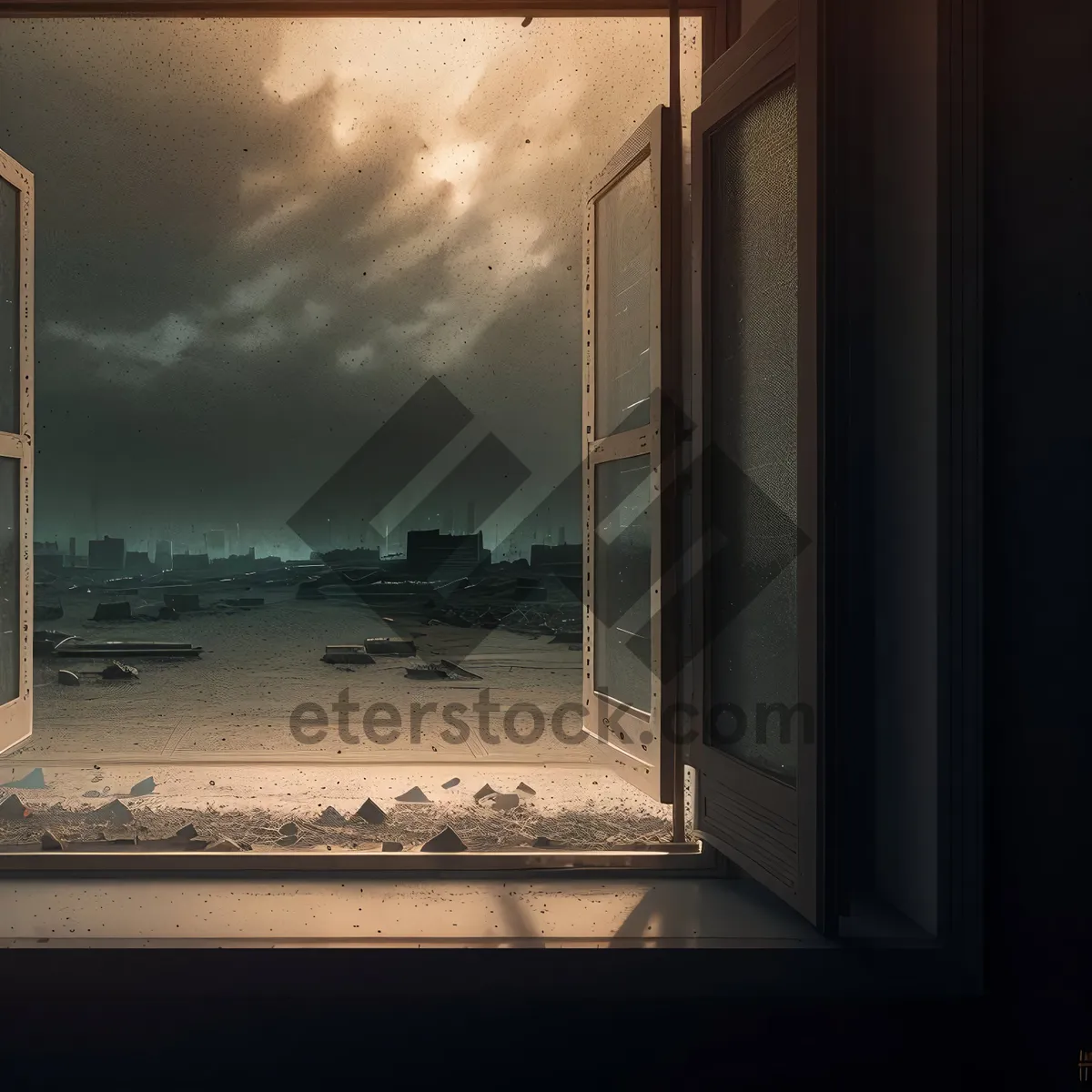 Picture of Sunset Sliding Door Overlooking Ocean