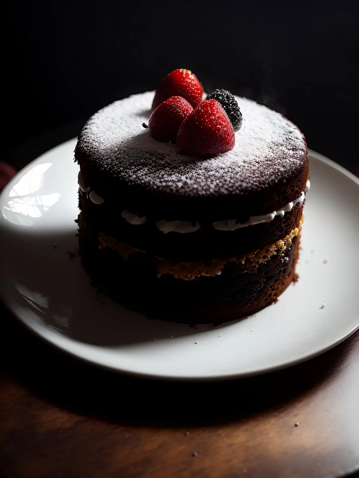 Picture of Mouthwatering Berry Chocolate Cake with Mint