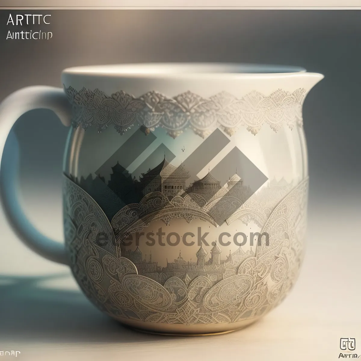 Picture of Morning Brew: Cup of Coffee in Porcelain Mug